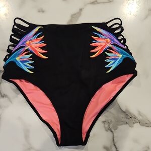 PINK Victoria's Secret Coral High-Waist Bikini Bottom